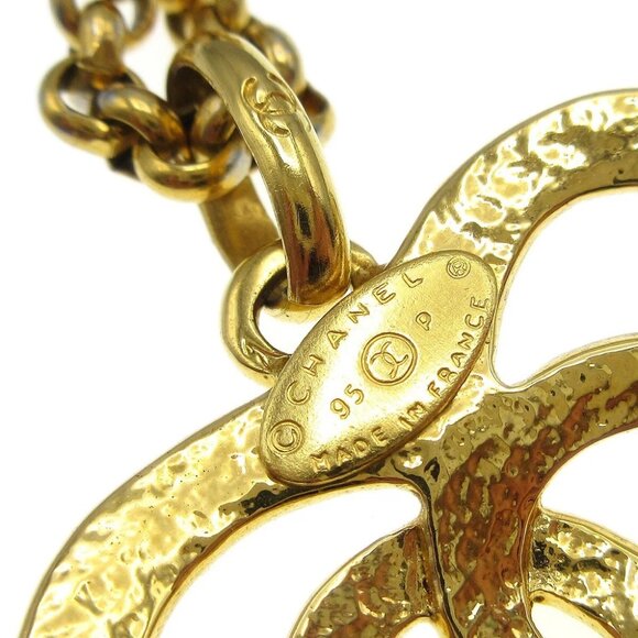 Chanel Heart Chain Pendant Necklace Gold 95P - Picture 4 of 8